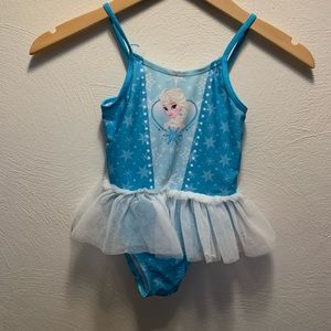 Disney Girls Elsa size 5T swim suit